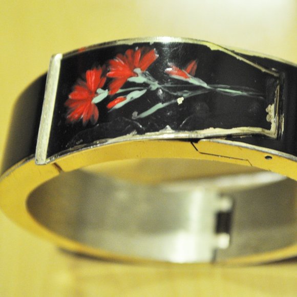 VTG Hidden Secret SWISS Watch Handpainted Bracelet - Picture 12 of 12